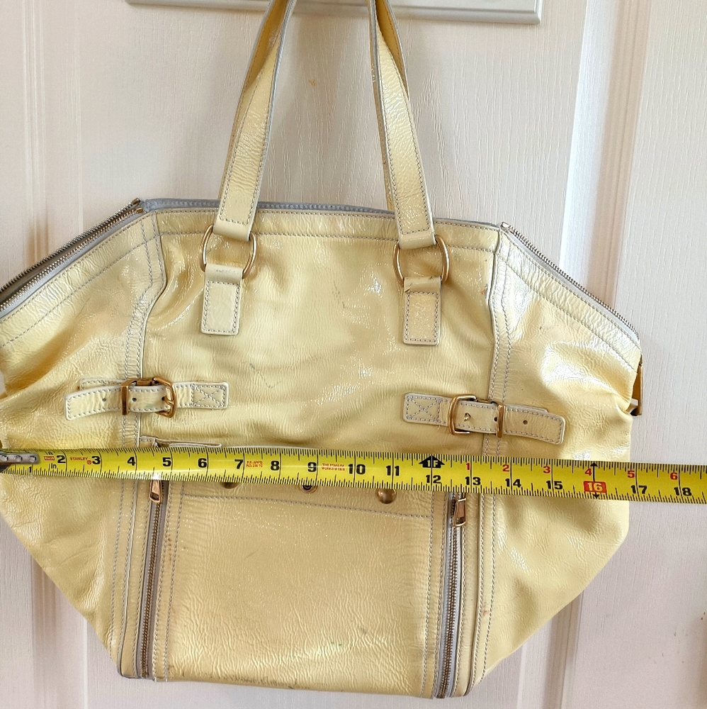 Yves Saint Laurent patent leather downtown tote